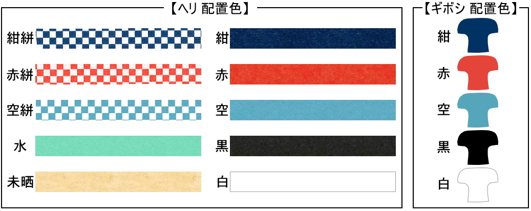 ヘリとミミ配置色